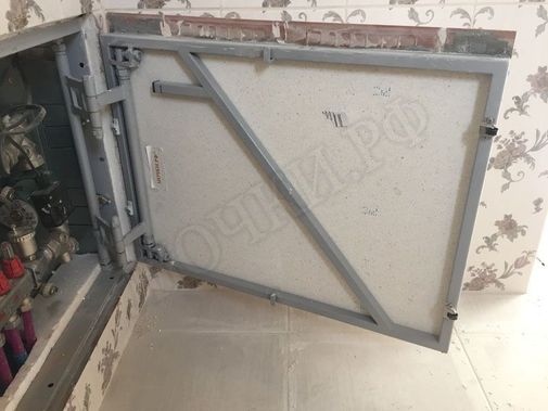 Люк под плитку Нажимной Железяка 1000*400 Люк под плитку Нажимной Железяка 1000*400