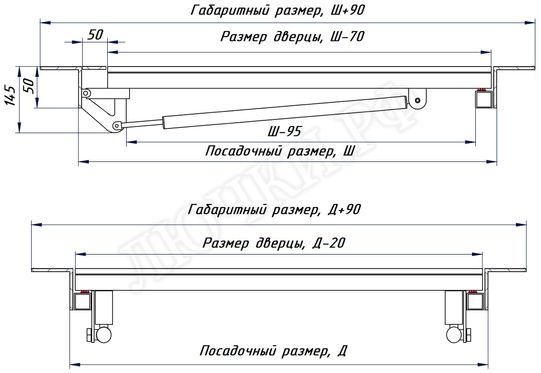 Напольный люк Самоподъемный Усиленный, Уголок, AISI304, 1 створка Напольный люк Самоподъемный Усиленный, Уголок, AISI304, 1 створка