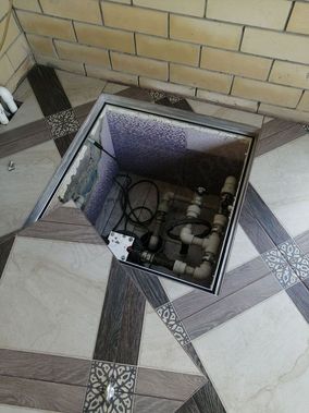 Напольный люк Премиум 50 мм 2 створки 1100*250 Напольный люк Премиум 50 мм 2 створки 1100*250