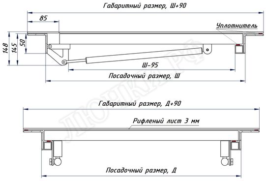 Уличный люк Дворник Уголок, нержавеющий рифленый лист Уличный люк Дворник Уголок, нержавеющий рифленый лист