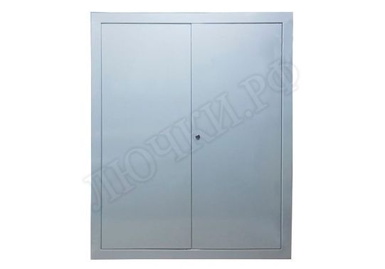 Сантехнический люк Элит усиленный 1 мм с замком 2 створки 790*1380, RAL 7035 шагрень Сантехнический люк Элит усиленный 1 мм с замком 2 створки 790*1380, RAL 7035 шагрень