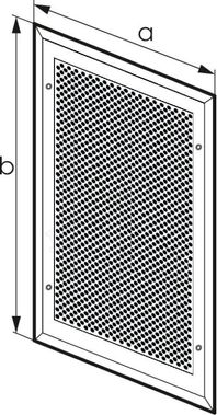 Решетка металлическая с перфорацией Кружок накладная 550*100 Решетка металлическая с перфорацией Кружок накладная 550*100